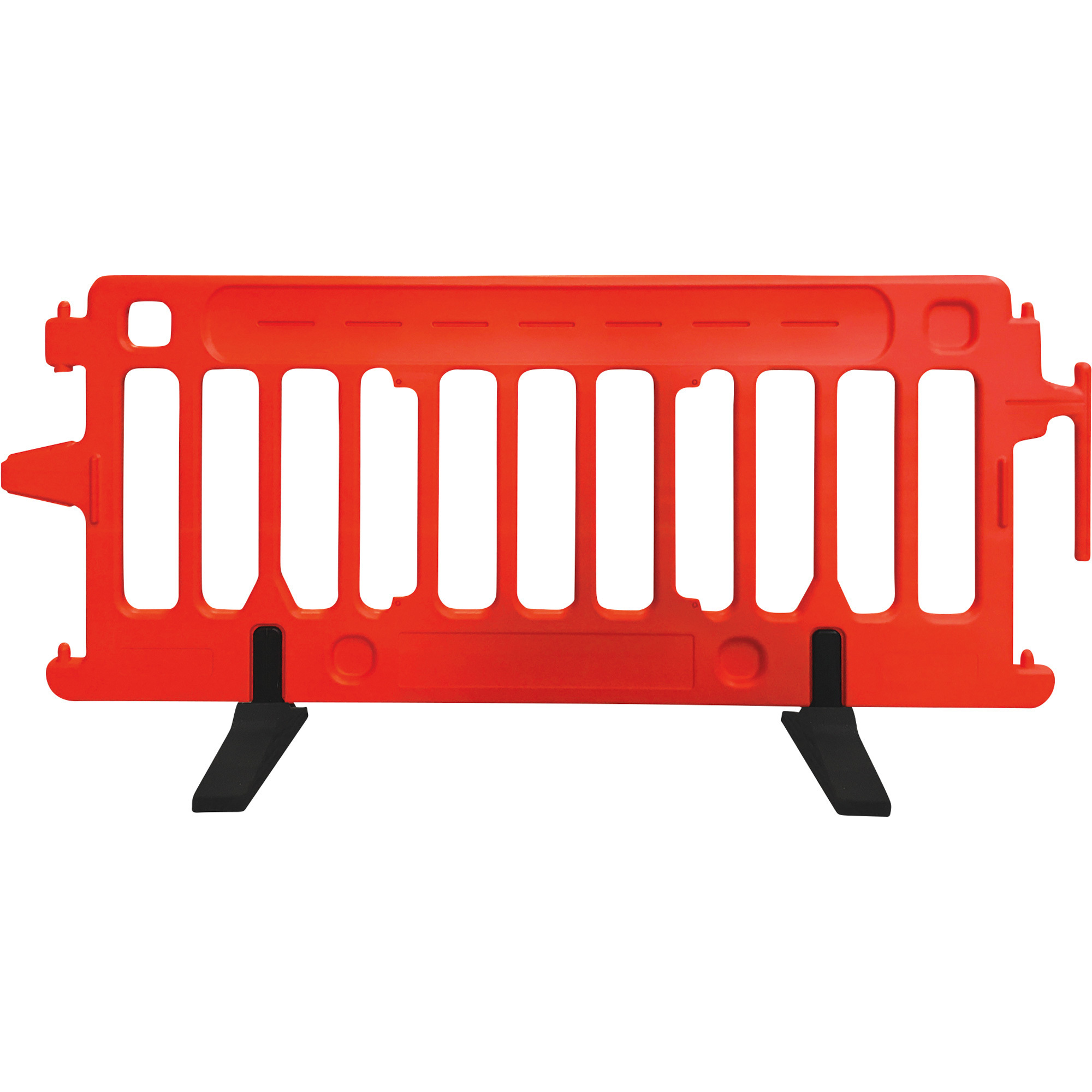 Plasticade Crowcade Parade Barricade with Feet, Orange, 74in.L x 2in.D x 39 1/2in.H, Model# 2004-O